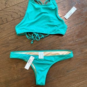 J.crew Playa Bikini top & Nantucket Cheeky bottom